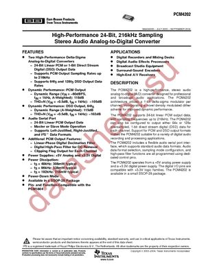 PCM4202DBR datasheet  